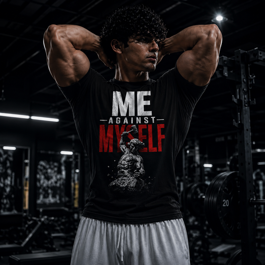 ME AGAINST MYSELF – Gym Motivation T-Shirt