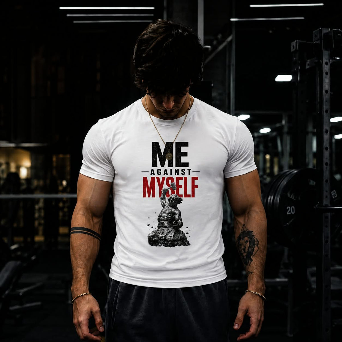 ME AGAINST MYSELF – Gym Motivation T-Shirt