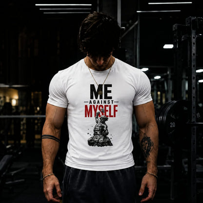 ME AGAINST MYSELF – Gym Motivation T-Shirt