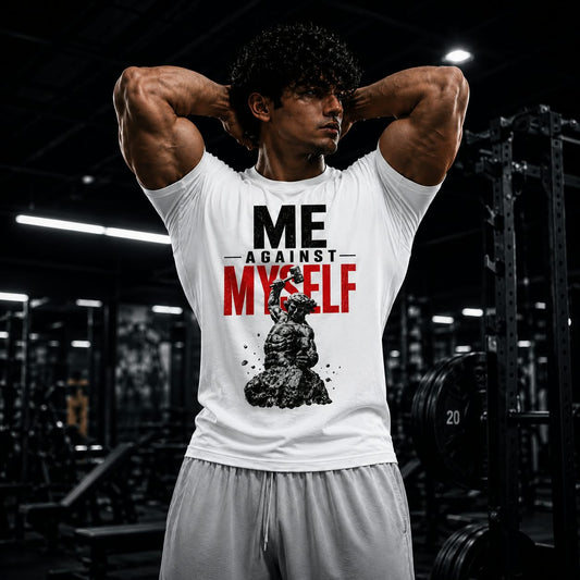 ME AGAINST MYSELF – Gym Motivation T-Shirt