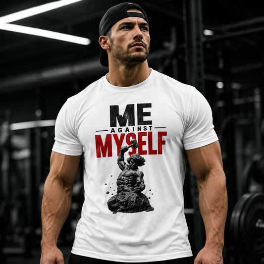 ME AGAINST MYSELF – Gym Motivation T-Shirt